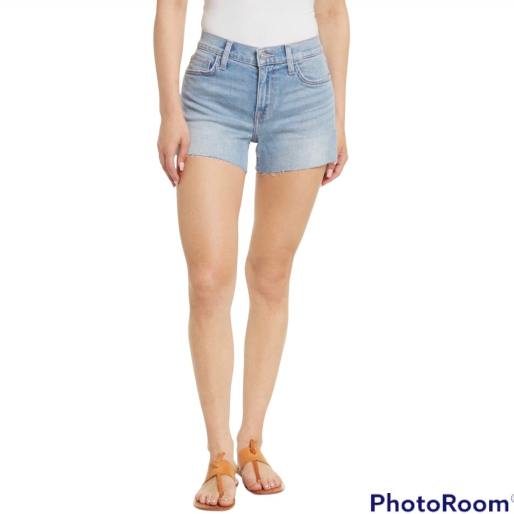NWT Hudson Jeans Gracie Mid-Rise Cut Off Denim Shorts in Enigma Size 31